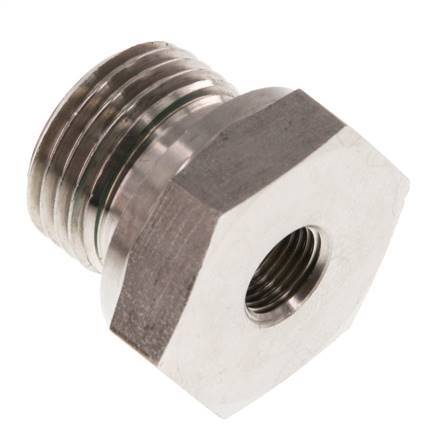 G 1/2'' x G 1/8'' M/F Adaptador reductor de acero inoxidable 630 Bar - Hidráulico