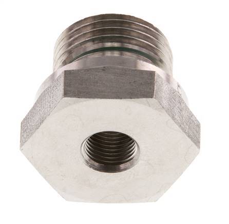 G 1/2'' x G 1/8'' M/F Adaptador reductor de acero inoxidable 630 Bar - Hidráulico