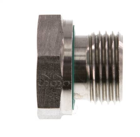 G 1/2'' x G 1/8'' M/F Adaptador reductor de acero inoxidable 630 Bar - Hidráulico