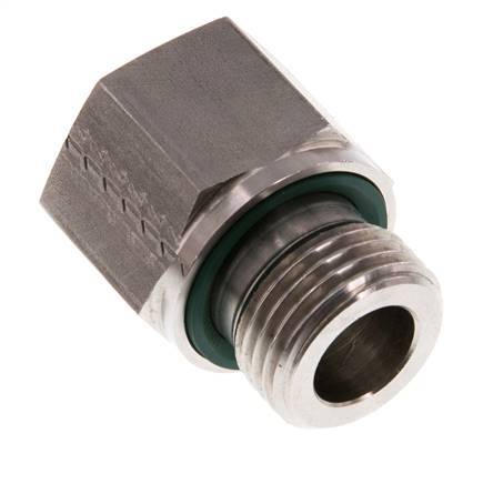 G 1/2'' x G 3/8'' M/F Adaptador reductor de acero inoxidable 630 Bar - Hidráulico