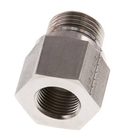 G 1/2'' x G 3/8'' M/F Adaptador reductor de acero inoxidable 630 Bar - Hidráulico