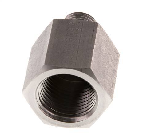 G 1/4'' x G 1/2'' M/F Adaptador reductor de acero inoxidable 630 Bar - Hidráulico