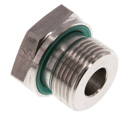 G 3/4'' x G 1/4'' M/F Adaptador reductor de acero inoxidable 400 Bar - Hidráulico