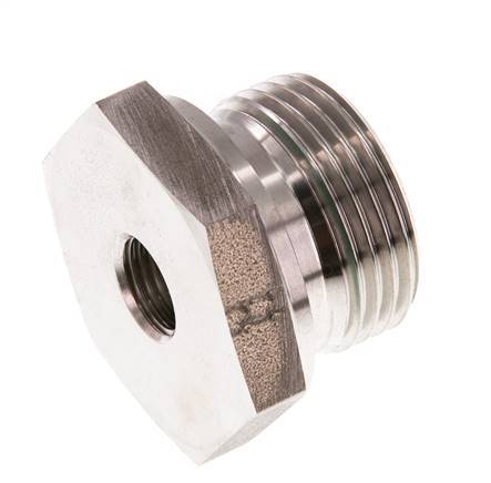 G 1'' x G 1/4'' M/F Adaptador reductor de acero inoxidable 400 Bar - Hidráulico