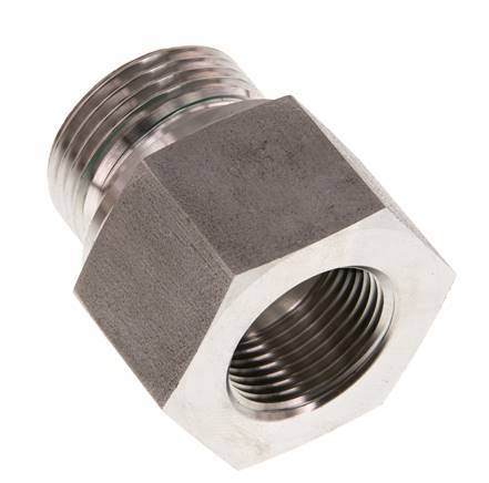 G 1'' x G 3/4'' M/F Adaptador reductor de acero inoxidable 400 Bar - Hidráulico