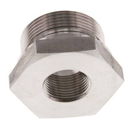 G 1 1/2'' x G 3/4'' M/F Adaptador reductor de acero inoxidable 315 Bar - Hidráulico