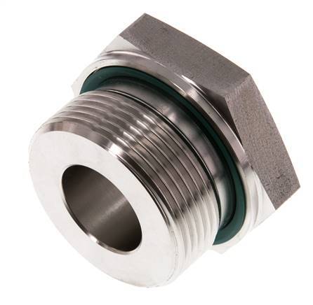 G 1 1/2'' x G 3/4'' M/F Stainless steel Reducing Adapter 315 Bar - Hydraulic
