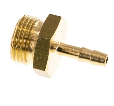 G 3/8'' Male x 4mm Brass Hose barb 16 Bar [5 Pieces]