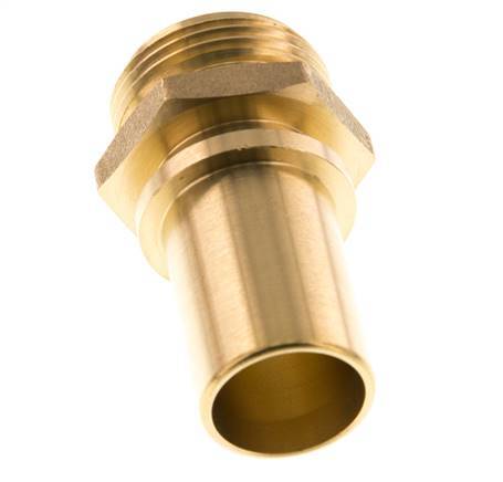 G 1'' Macho x 25mm Llave de manguera de latón con collarín de seguridad DIN 2817