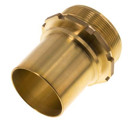 G 2 1/2'' Male x 63mm Brass Hose barb with Safety Collar DIN 2817