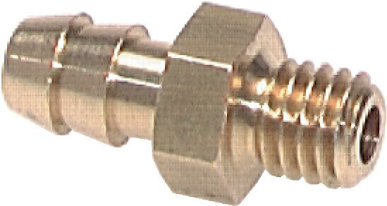 M5 Male x 4mm Brass Hose barb 16 Bar [5 Pieces]