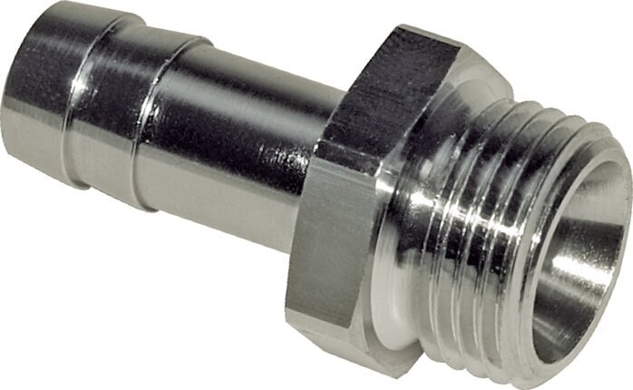 G 3/8'' Male x 9mm Nickel plated Brass Hose barb 16 Bar [5 Pieces]