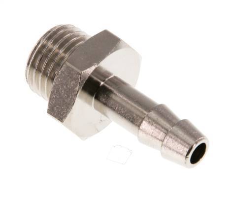 G 1/4'' Male x 6mm Nickel plated Brass Hose barb 16 Bar [5 Pieces]