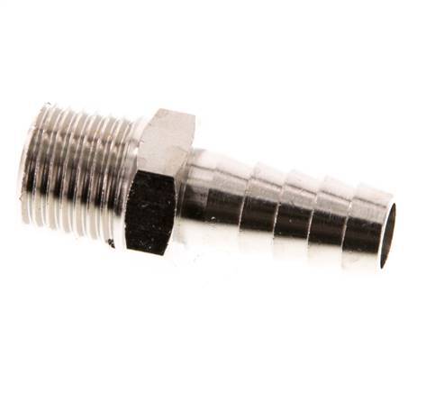 R 1/4'' Macho x 9mm Latón Niquelado Llave de manguera 16 Bar [5 Piezas]