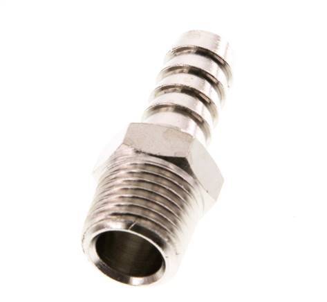 R 1/4'' Macho x 9mm Latón Niquelado Llave de manguera 16 Bar [5 Piezas]
