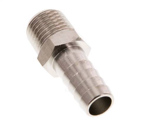 R 1/4'' Macho x 10mm Latón Niquelado Llave de manguera 16 Bar [5 Piezas]
