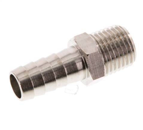 R 1/4'' Macho x 10mm Latón Niquelado Llave de manguera 16 Bar [5 Piezas]