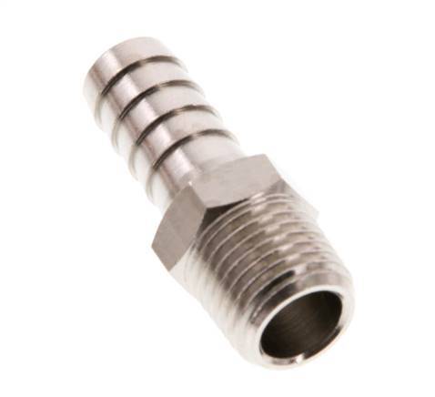 R 1/4'' Macho x 10mm Latón Niquelado Llave de manguera 16 Bar [5 Piezas]