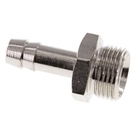 G 3/8'' Male x 8mm Nickel plated Brass Hose barb 16 Bar [5 Pieces]