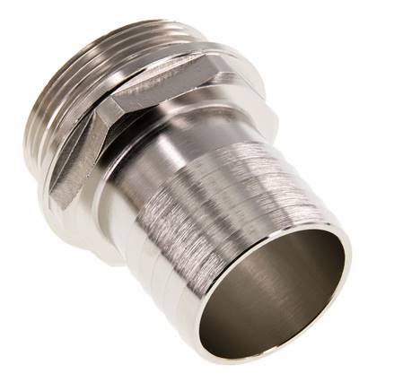 G 1 1/2'' Macho x 38mm Latón niquelado Llave de manguera 16 Bar