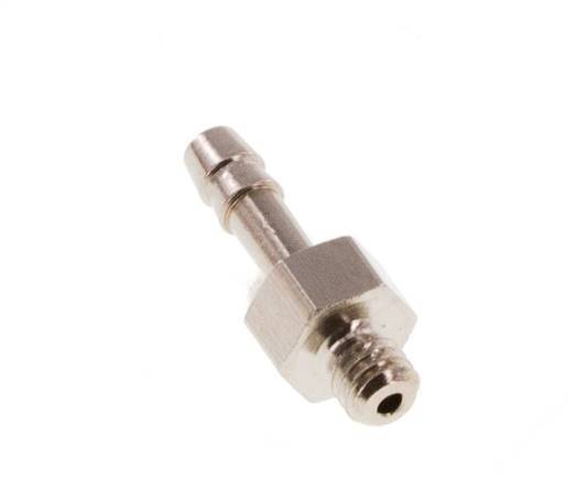 M3 Male x 2mm Nickel plated Brass Hose barb 16 Bar [2 Pieces]