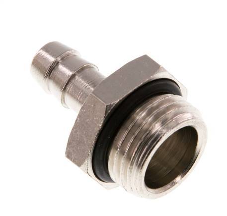 G 1/2'' Male x 9mm Nickel plated Brass Hose barb with NBR Seal 30 Bar [2 Pieces]