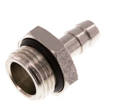 G 1/2'' Male x 9mm Nickel plated Brass Hose barb with NBR Seal 30 Bar [2 Pieces]