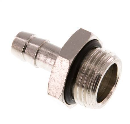 G 1/2'' Male x 9mm Nickel plated Brass Hose barb with NBR Seal 30 Bar [2 Pieces]