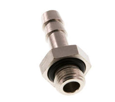 G 1/8'' Male x 6mm Nickel plated Brass Hose barb with NBR Seal 30 Bar [5 Pieces]