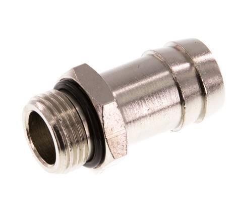 G 3/8'' Male x 16mm Nickel plated Brass Hose barb with NBR Seal 30 Bar [2 Pieces]