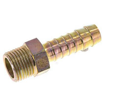 G 1/2'' Macho x 13mm Acero zincado Lengüeta de manguera 25 Bar