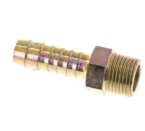 G 1/2'' Macho x 13mm Acero zincado Lengüeta de manguera 25 Bar