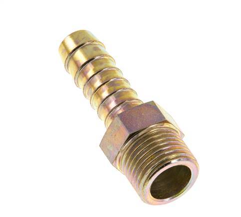 G 1/2'' Macho x 13mm Acero zincado Lengüeta de manguera 25 Bar