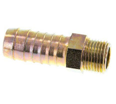 G 1/2'' Macho x 19mm Acero zincado Lengüeta de manguera 25 Bar