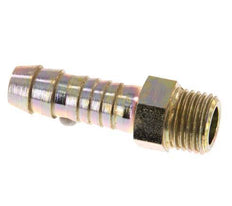 G 1/4'' Male x 9mm Zinc plated Steel Hose barb 25 Bar [2 Pieces]