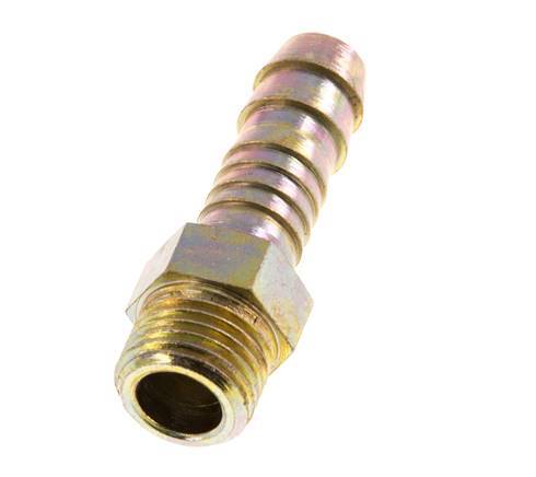 G 1/4'' Male x 9mm Zinc plated Steel Hose barb 25 Bar [2 Pieces]