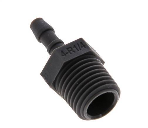 R 1/4'' Male x 4mm PA 6 Hose barb 10 Bar [10 Pieces]