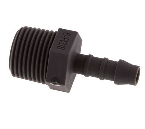 R 3/8'' Male x 6mm PA 6 Hose barb 10 Bar [10 Pieces]