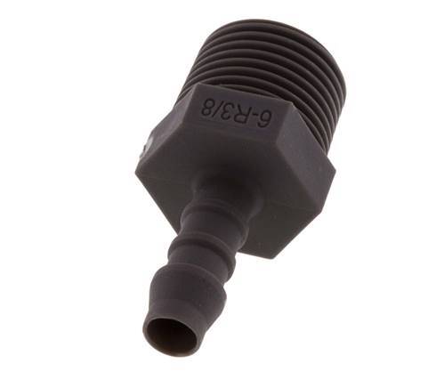 R 3/8'' Male x 6mm PA 6 Hose barb 10 Bar [10 Pieces]