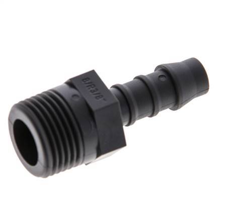 R 3/8'' Male x 8mm PA 6 Hose barb 10 Bar [10 Pieces]