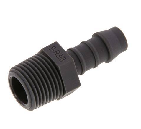 R 3/8'' Male x 9mm PA 6 Hose barb 10 Bar [10 Pieces]