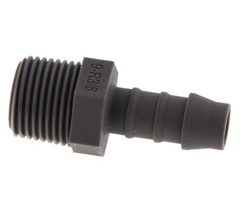 R 3/8'' Male x 9mm PA 6 Hose barb 10 Bar [10 Pieces]