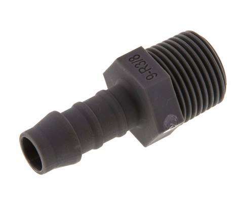 R 3/8'' Male x 9mm PA 6 Hose barb 10 Bar [10 Pieces]