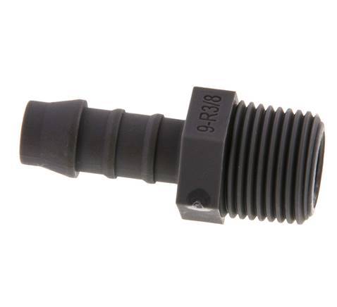 R 3/8'' Male x 9mm PA 6 Hose barb 10 Bar [10 Pieces]