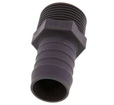 R 1'' Male x 25mm PA 6 Hose barb 10 Bar [2 Pieces]