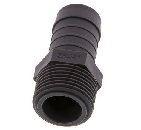 R 1'' Male x 25mm PA 6 Hose barb 10 Bar [2 Pieces]