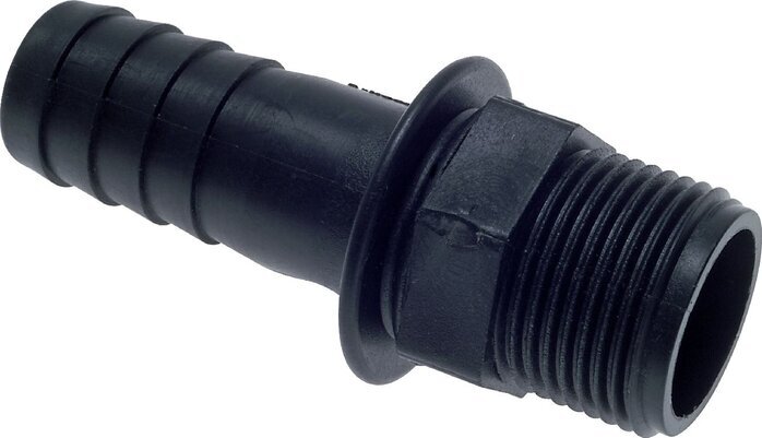 G 1'' Male x 25mm Polypropylene (PP) Hose barb 10 Bar [2 Pieces]