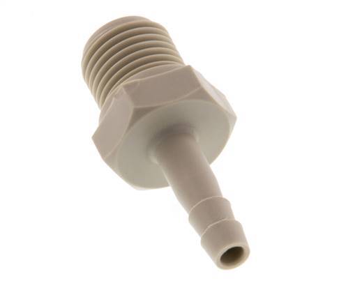 G 1/4'' Male x 4mm Polypropylene (PP) Hose barb 10 Bar [2 Pieces]