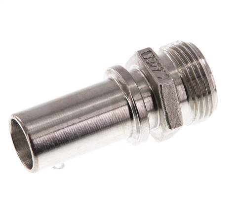 G 3/4'' Macho x 19mm Llave de manguera de acero inoxidable con collarín de seguridad DIN 2817