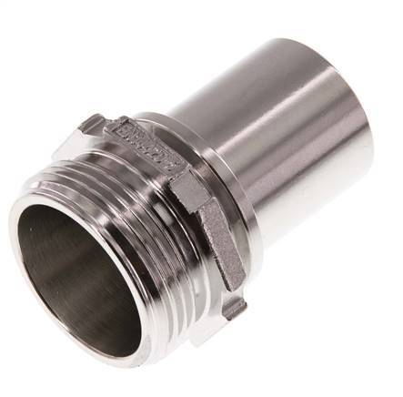 G 1 1/4'' Macho x 32mm Llave de manguera de acero inoxidable con collarín de seguridad DIN 2817